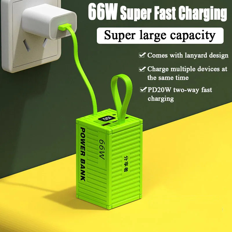 100000Mah Powerbank 20W PD QC 3.0 Charger Powerbank Large Battery Capacity Power Station Fast Charging for Iphone Xiaomi Samsung