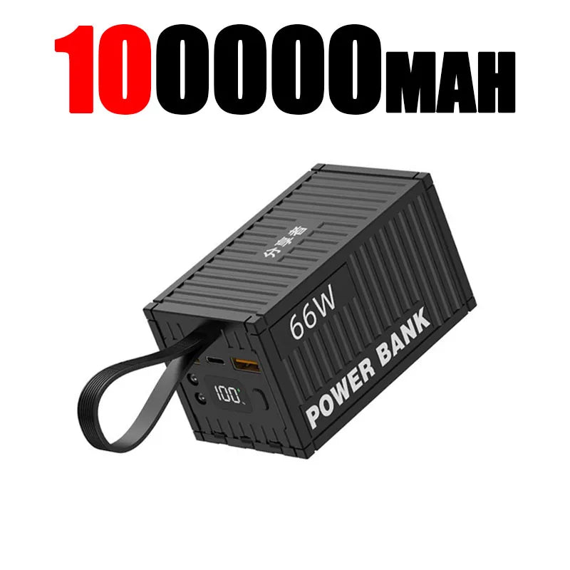 100000Mah Powerbank 20W PD QC 3.0 Charger Powerbank Large Battery Capacity Power Station Fast Charging for Iphone Xiaomi Samsung