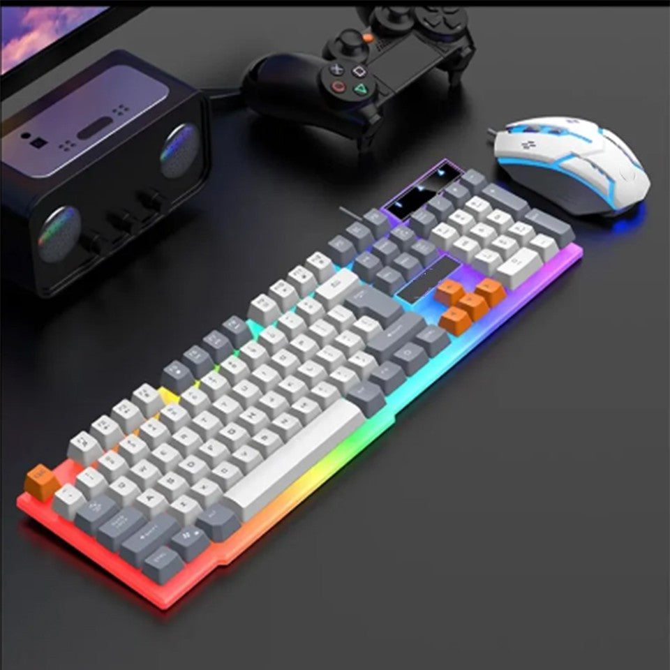RGB PC Gaming Keyboard Mouse & Headset Set LED Gamer Bundle Mechanical Kits 4IN1