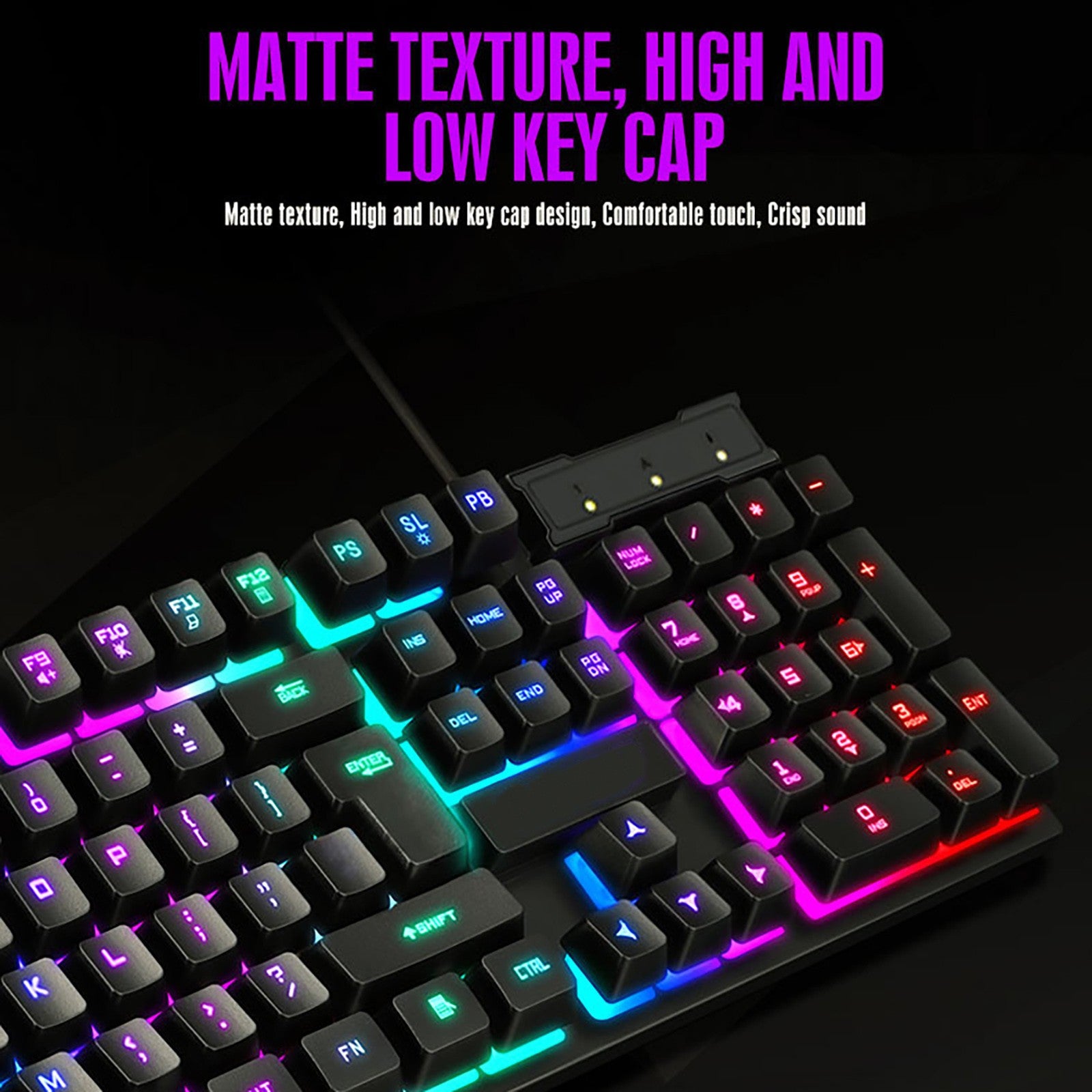 RGB PC Gaming Keyboard Mouse & Headset Set LED Gamer Bundle Mechanical Kits 4IN1