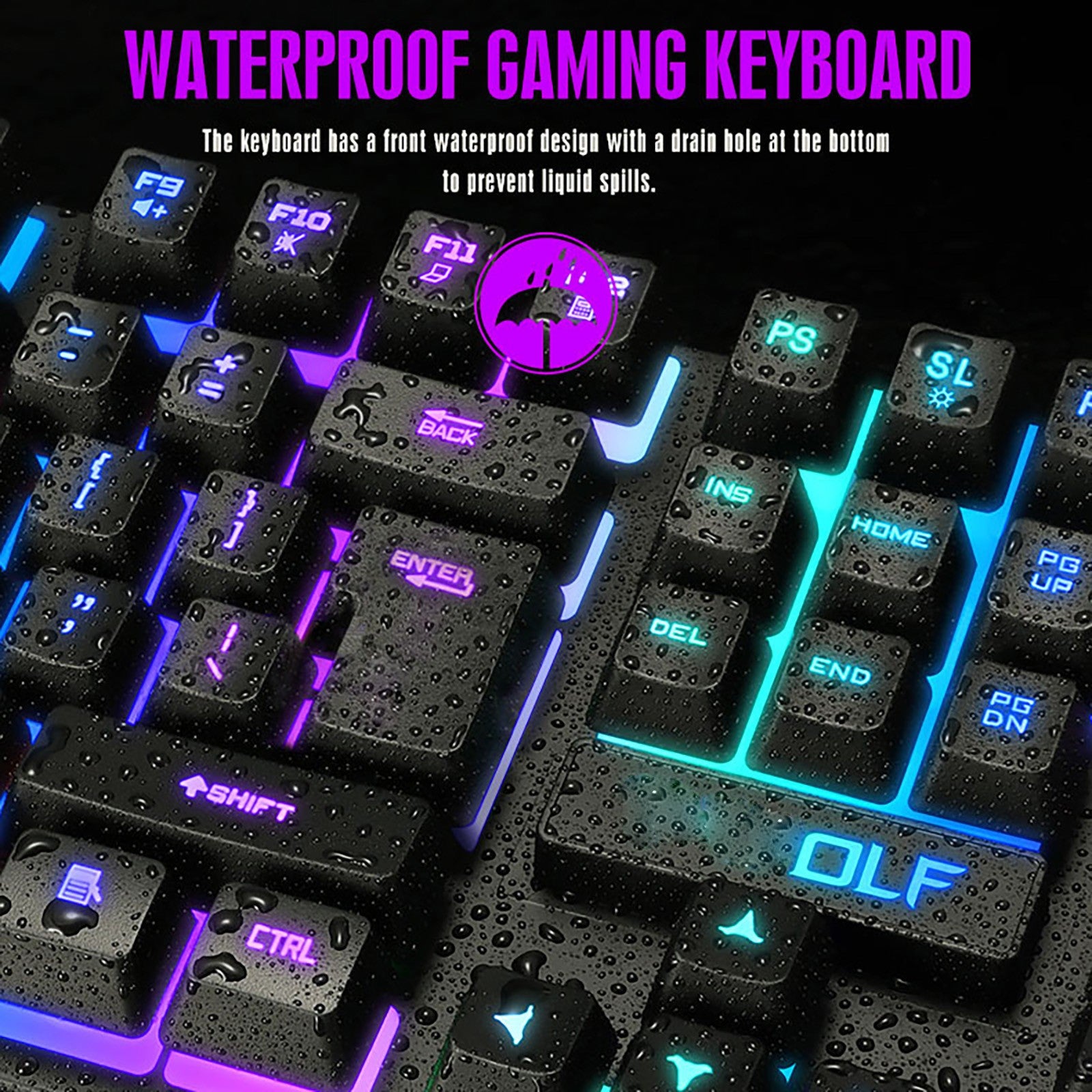 RGB PC Gaming Keyboard Mouse & Headset Set LED Gamer Bundle Mechanical Kits 4IN1