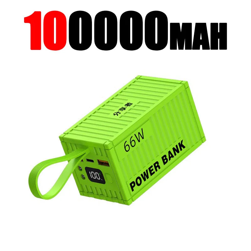 100000Mah Powerbank 20W PD QC 3.0 Charger Powerbank Large Battery Capacity Power Station Fast Charging for Iphone Xiaomi Samsung